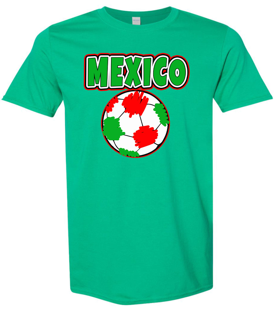 Mexico Soccer Adult Gildan Soft Shirt
