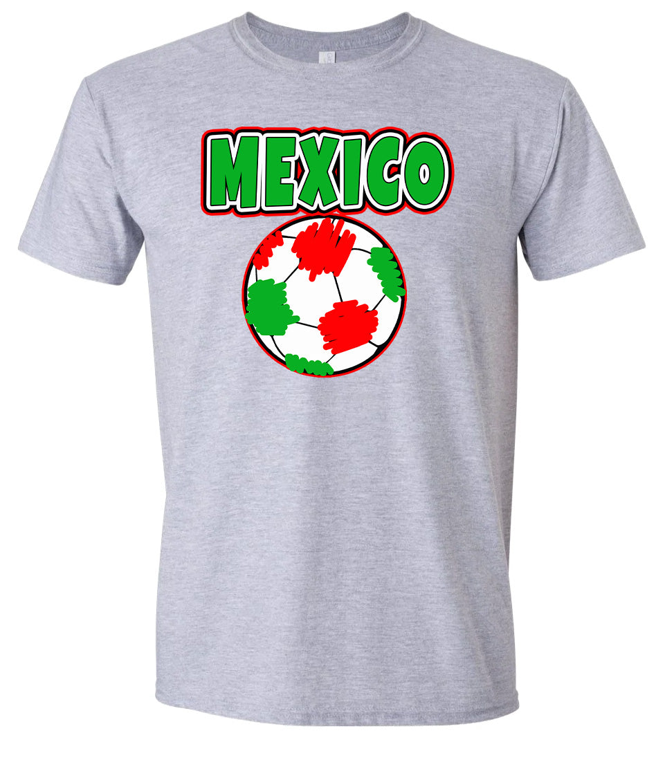 Mexico Soccer Adult Gildan Soft Shirt