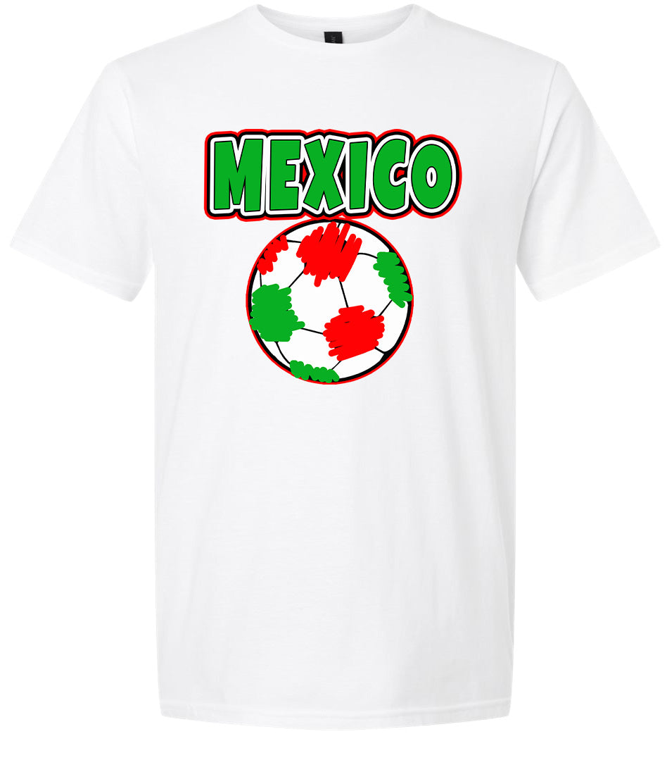 Mexico Soccer Adult Gildan Soft Shirt