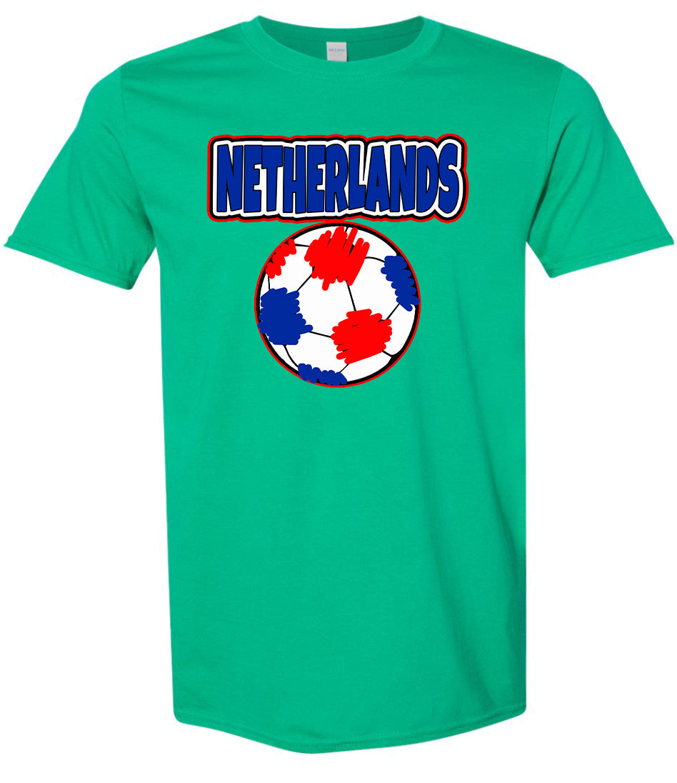 Netherlands Soccer Adult Gildan Soft Shirt