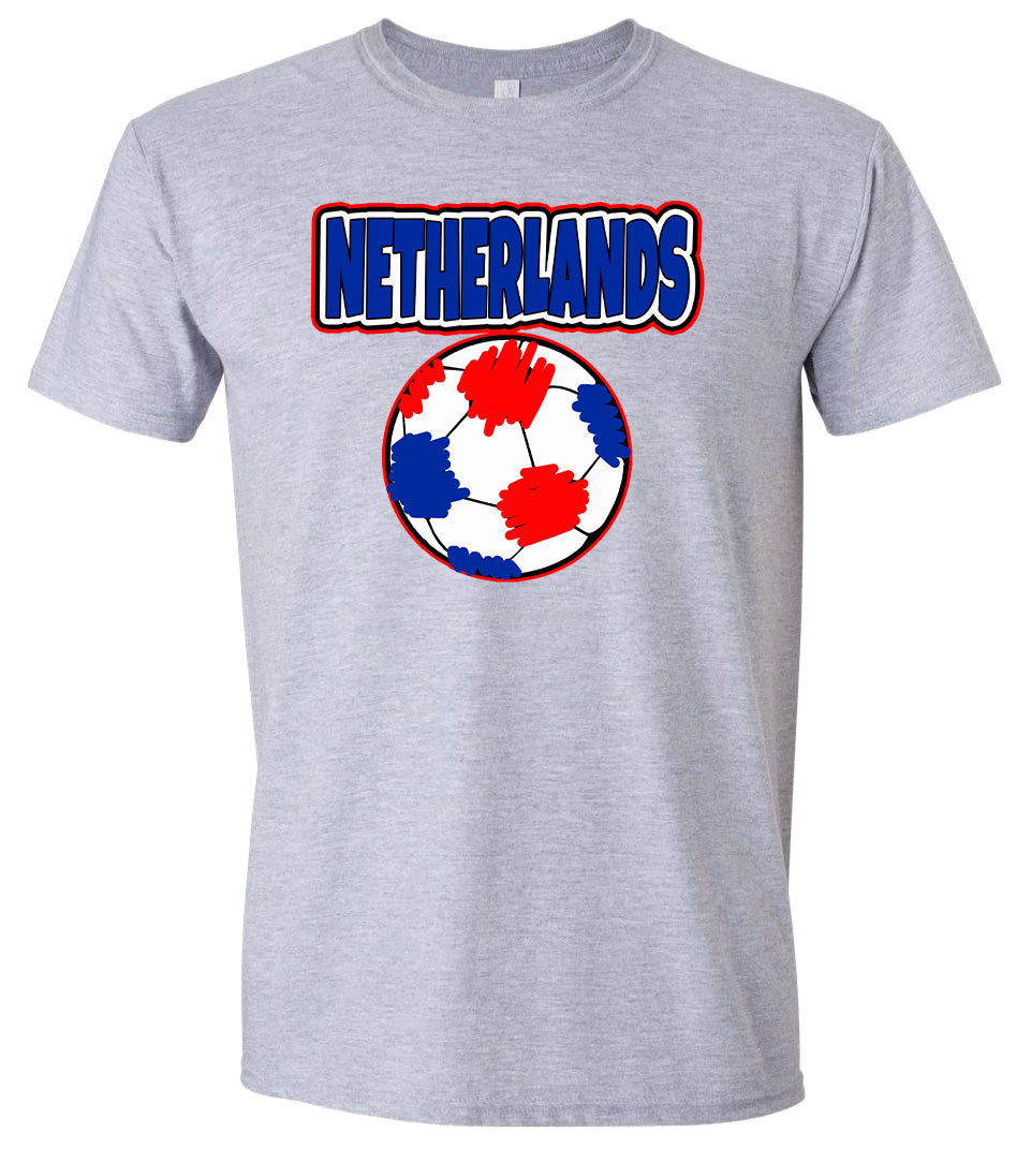 Netherlands Soccer Adult Gildan Soft Shirt