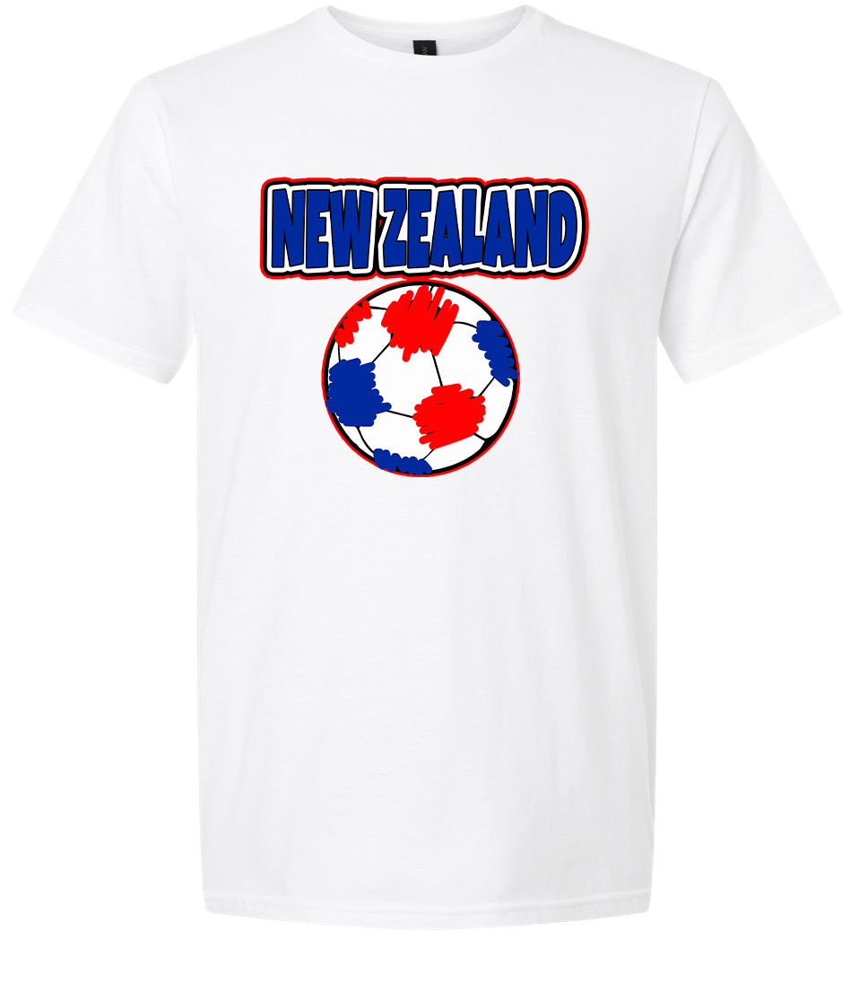 New Zealand Soccer Adult Gildan Soft Shirt