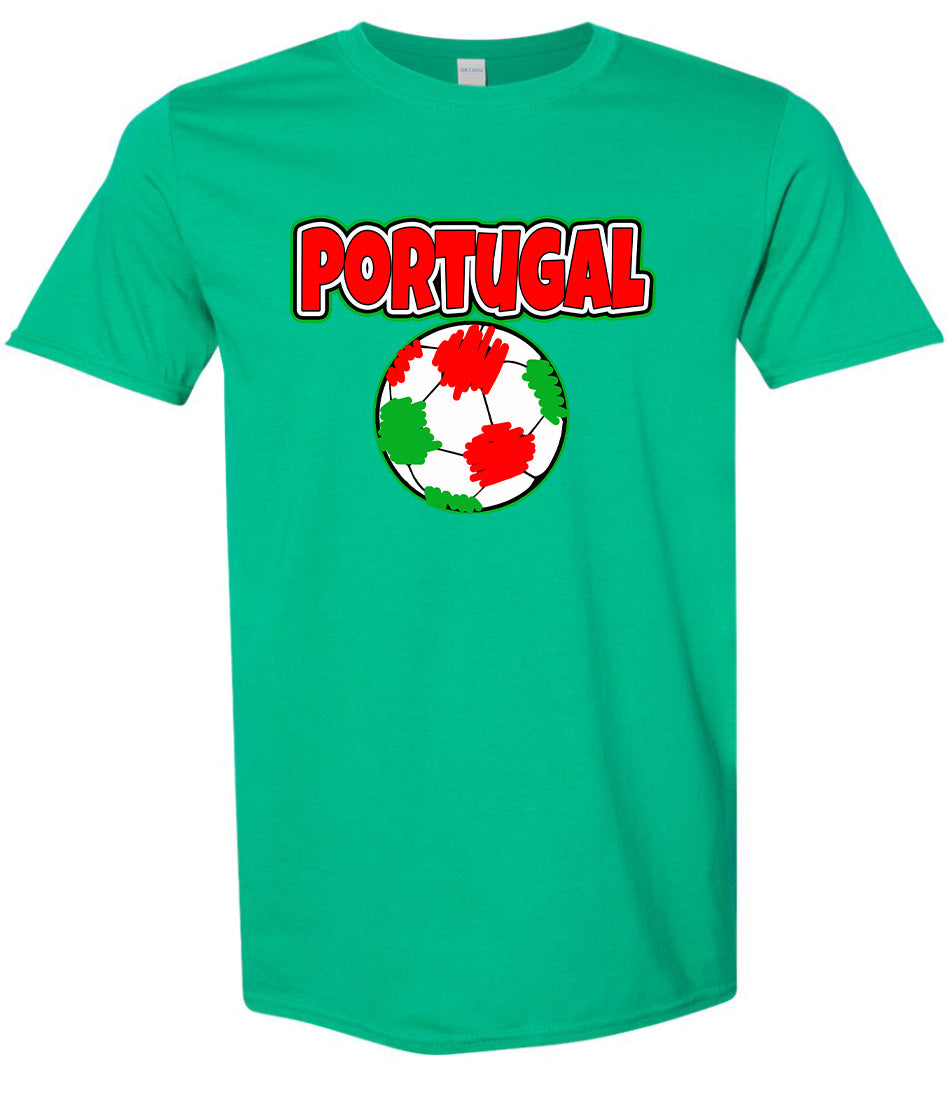 Portugal Soccer Adult Gildan Soft Shirt