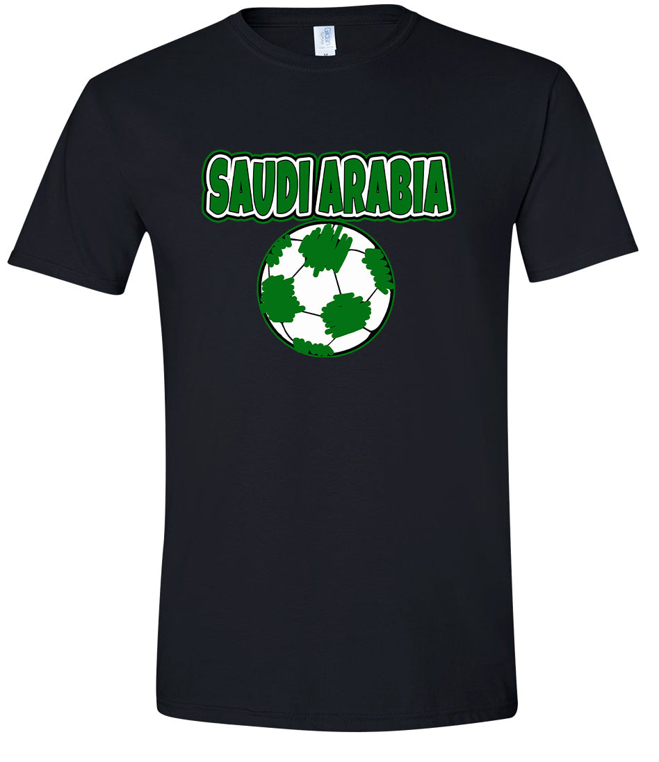 Saudi Arabia Soccer Adult Gildan Soft Shirt