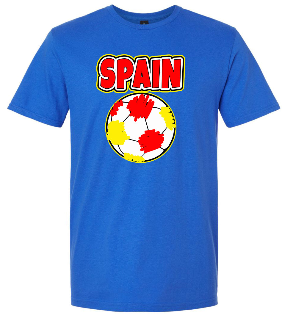 Spain Soccer Adult Gildan Soft Shirt