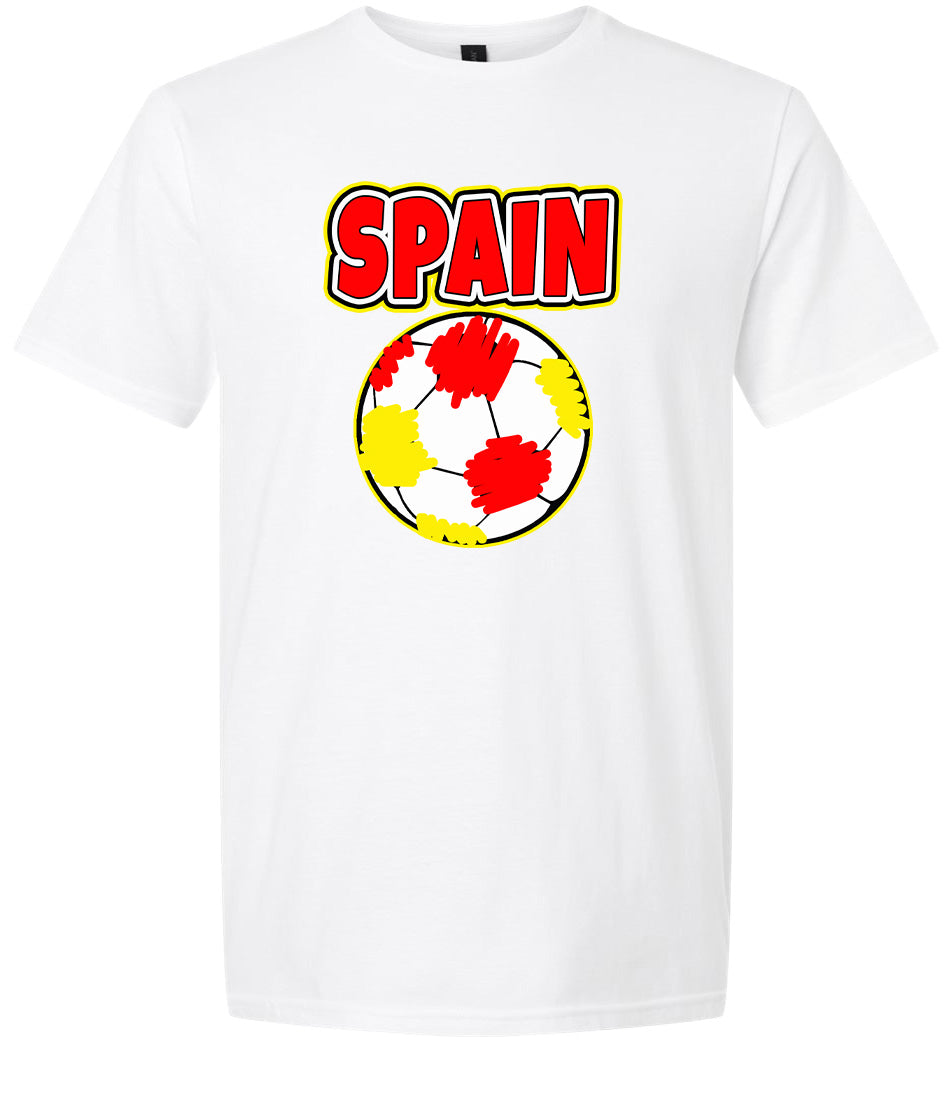 Spain Soccer Adult Gildan Soft Shirt