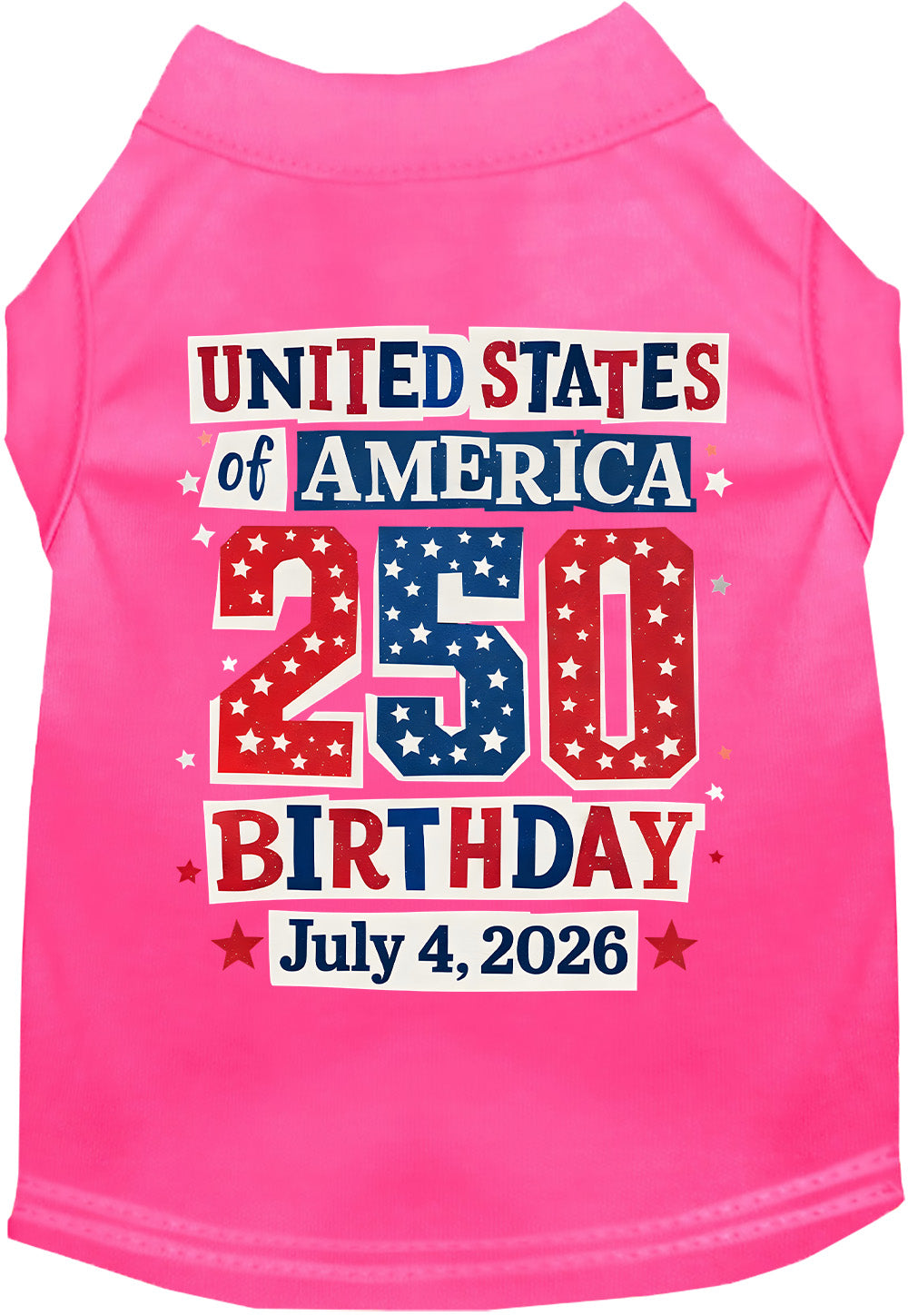 USA 250th Birthday Pet Shirt