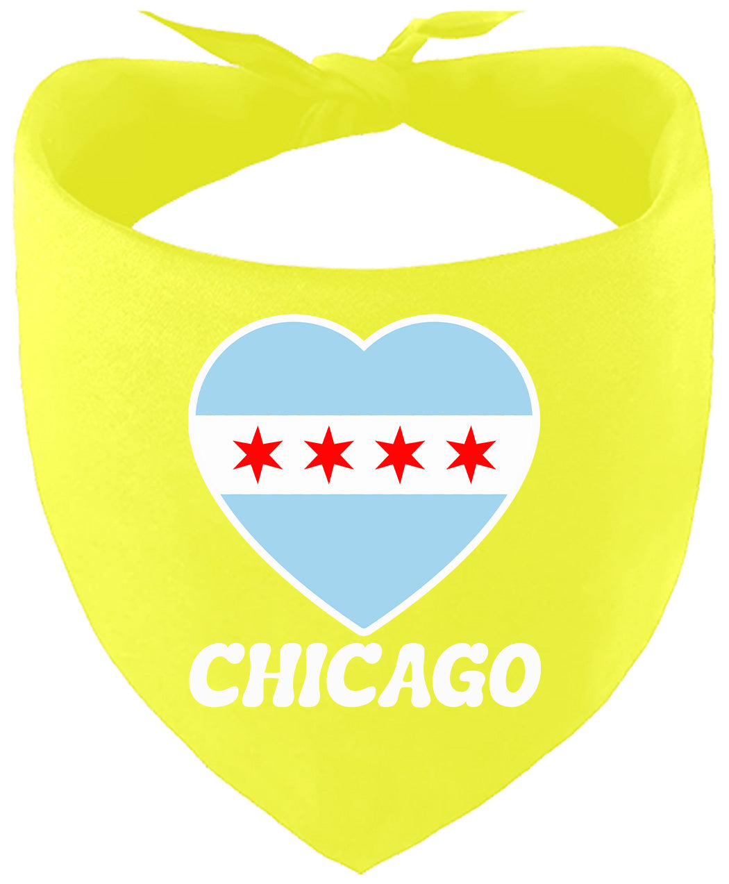 Chicago Heart Flag Pet Bandana