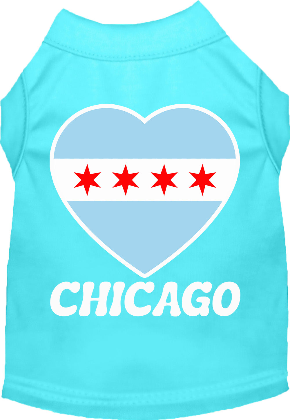 Chicago Heart Flag Pet Shirt