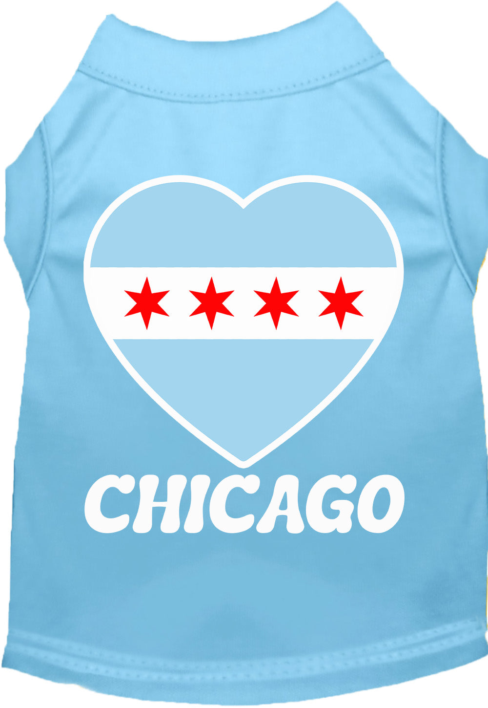Chicago Heart Flag Pet Shirt