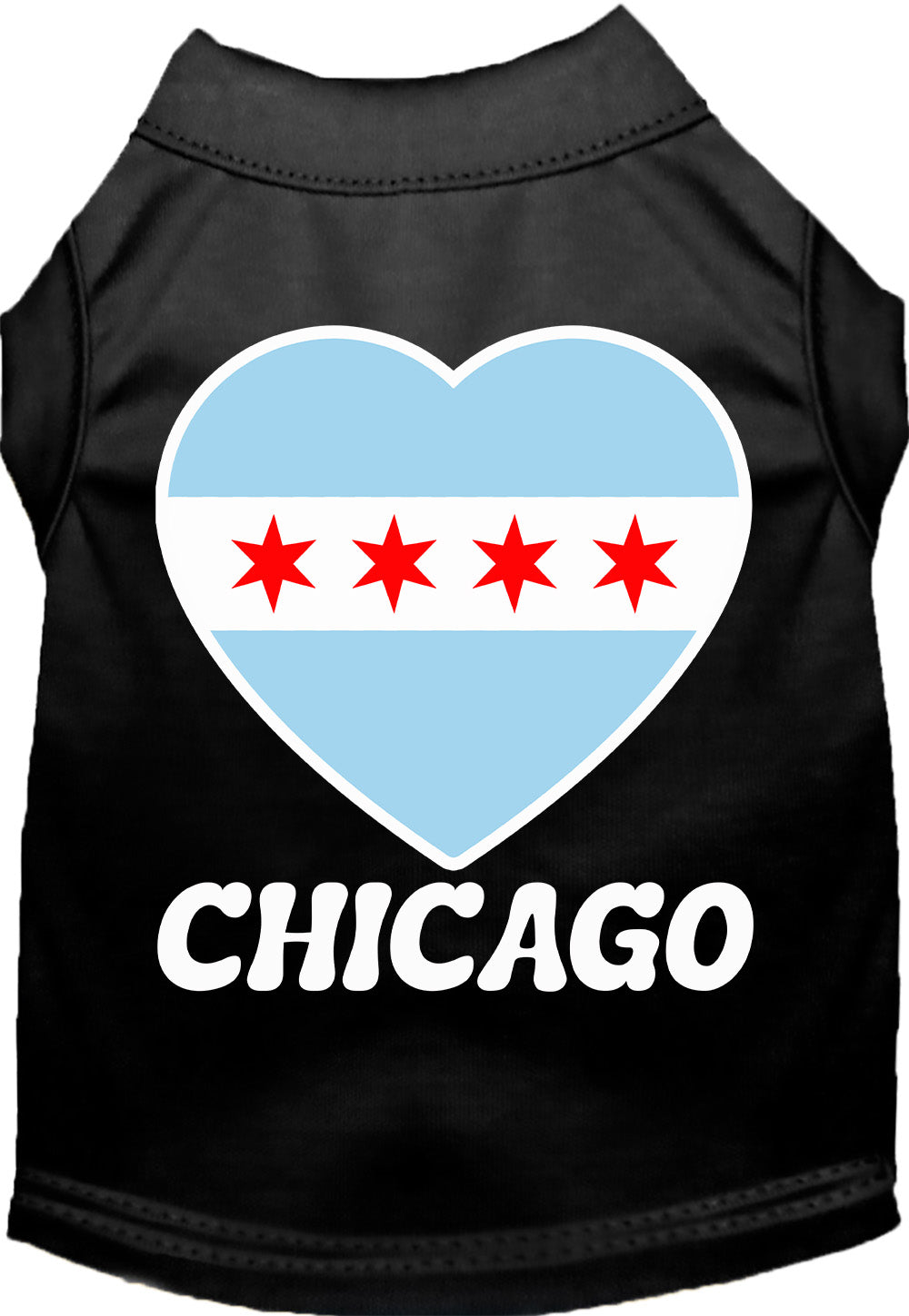 Chicago Heart Flag Pet Shirt