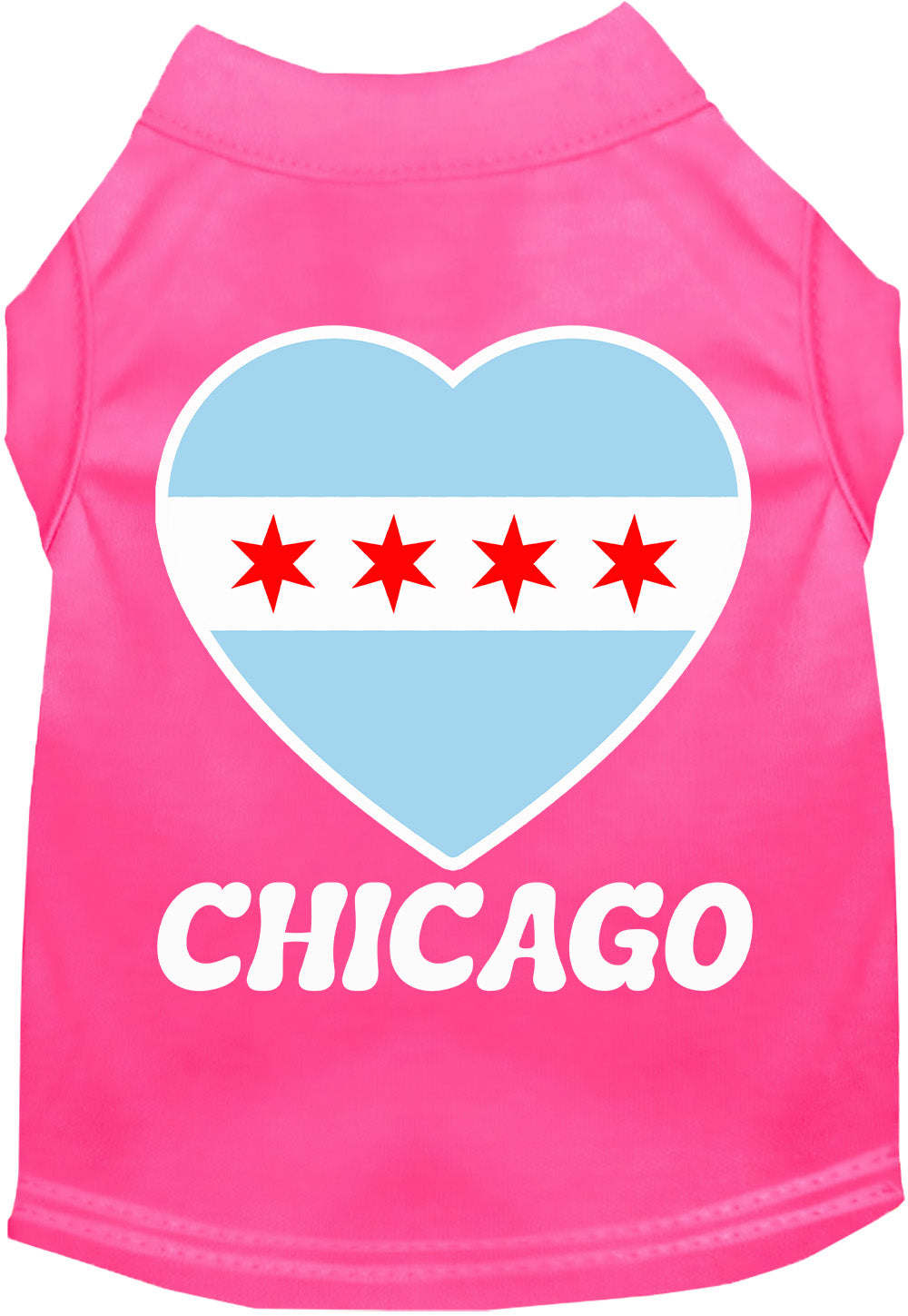 Chicago Heart Flag Pet Shirt