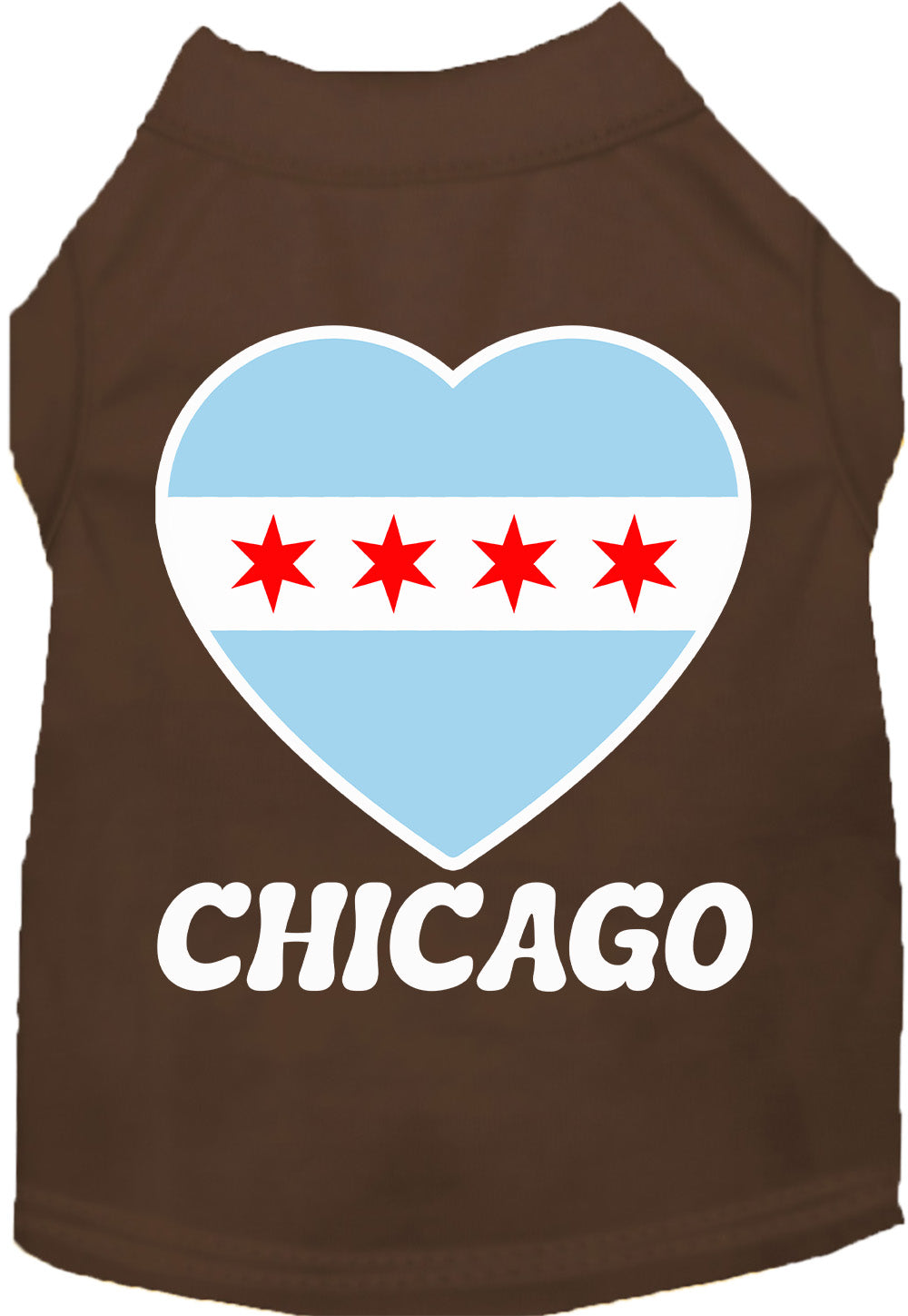 Chicago Heart Flag Pet Shirt