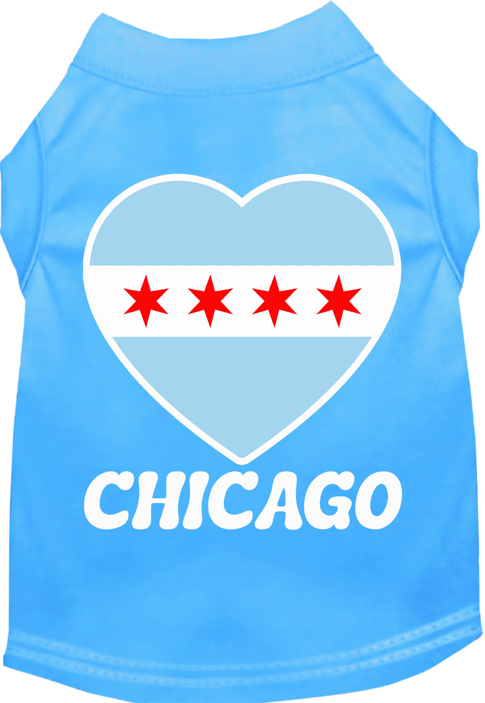 Chicago Heart Flag Pet Shirt