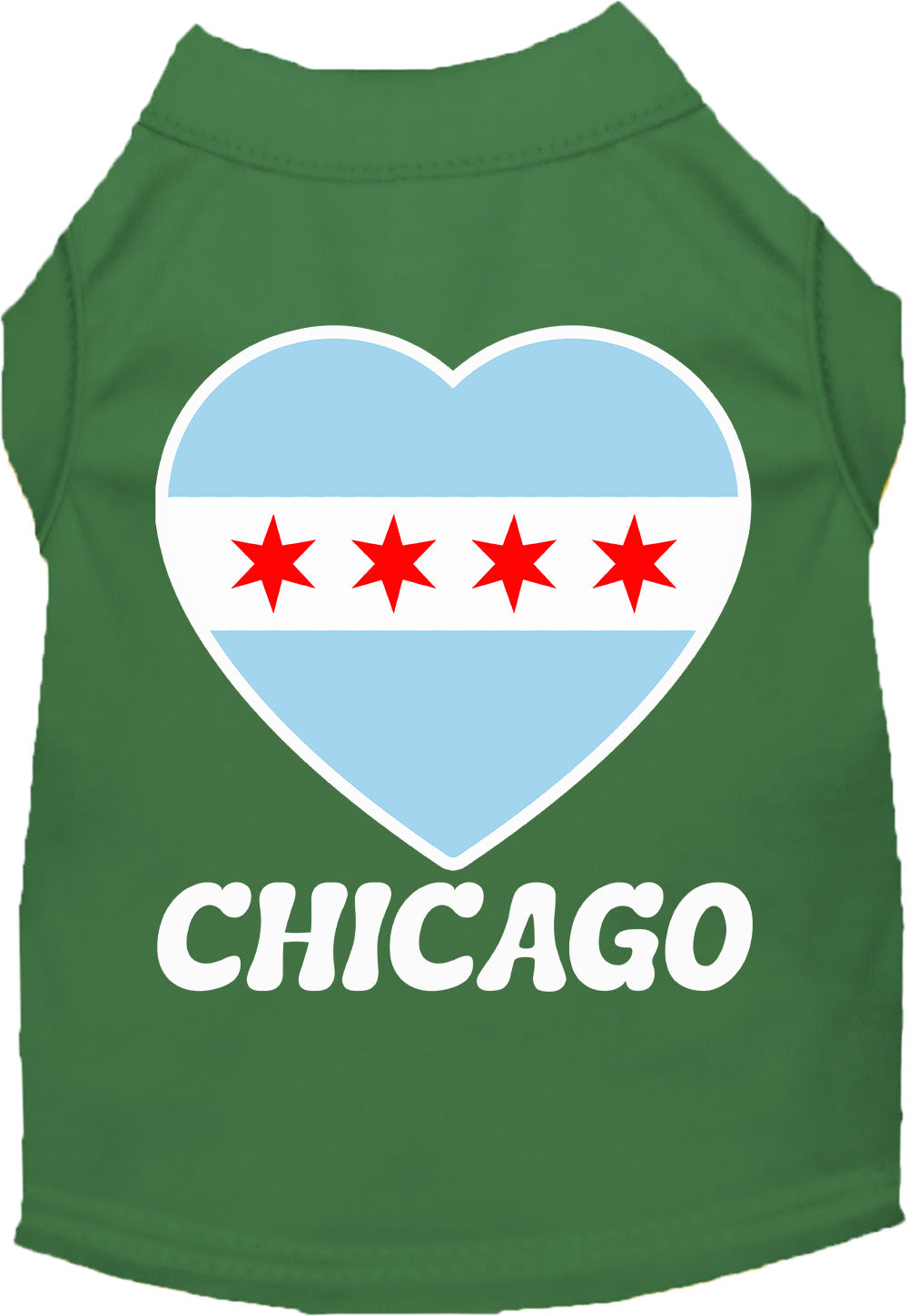 Chicago Heart Flag Pet Shirt