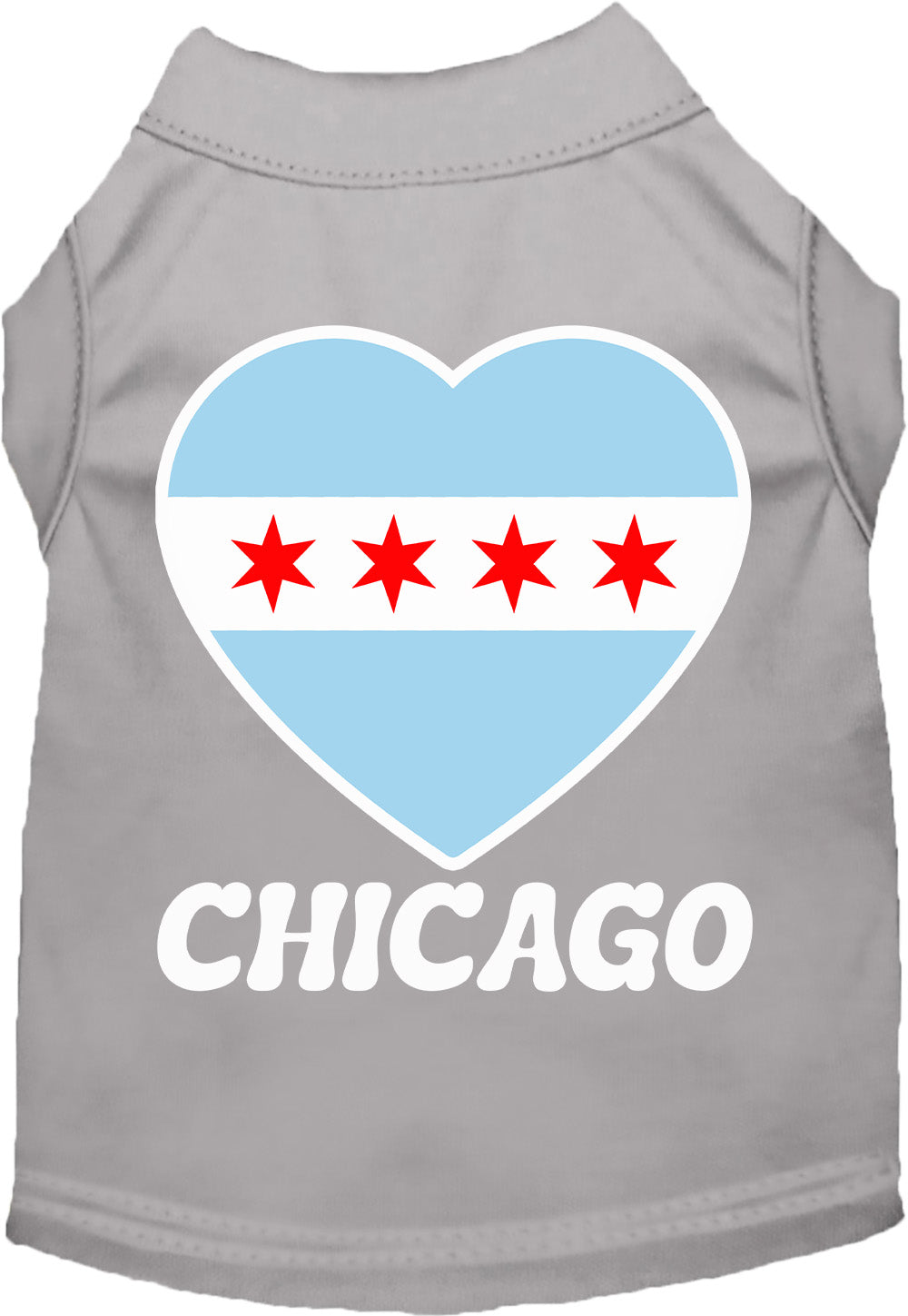 Chicago Heart Flag Pet Shirt