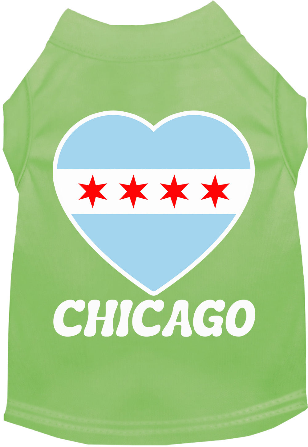 Chicago Heart Flag Pet Shirt