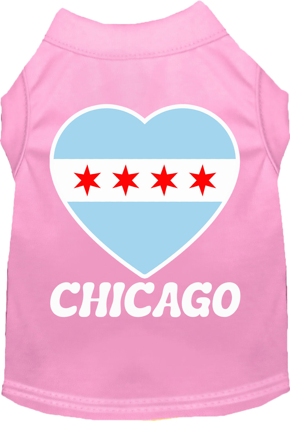 Chicago Heart Flag Pet Shirt