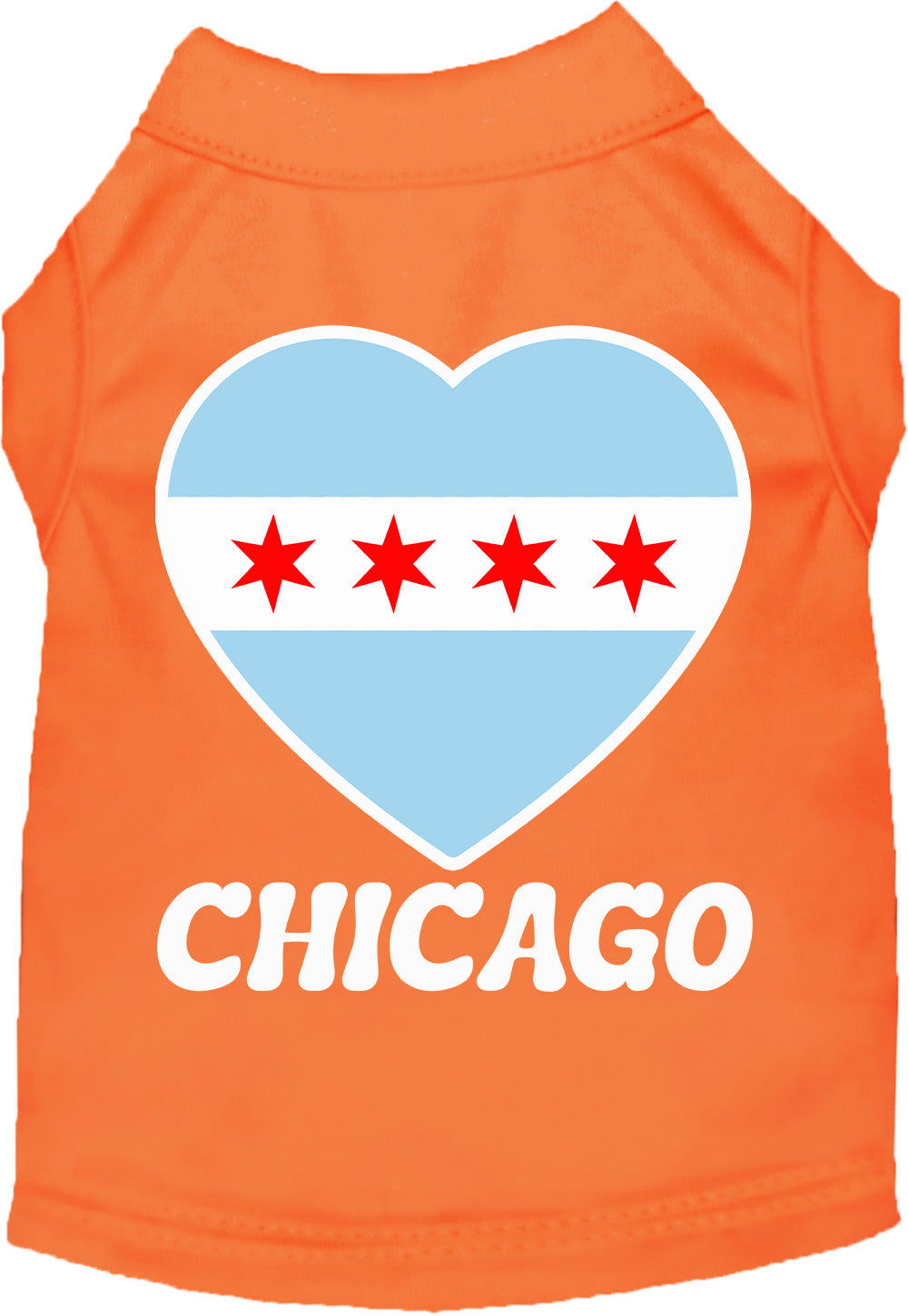 Chicago Heart Flag Pet Shirt
