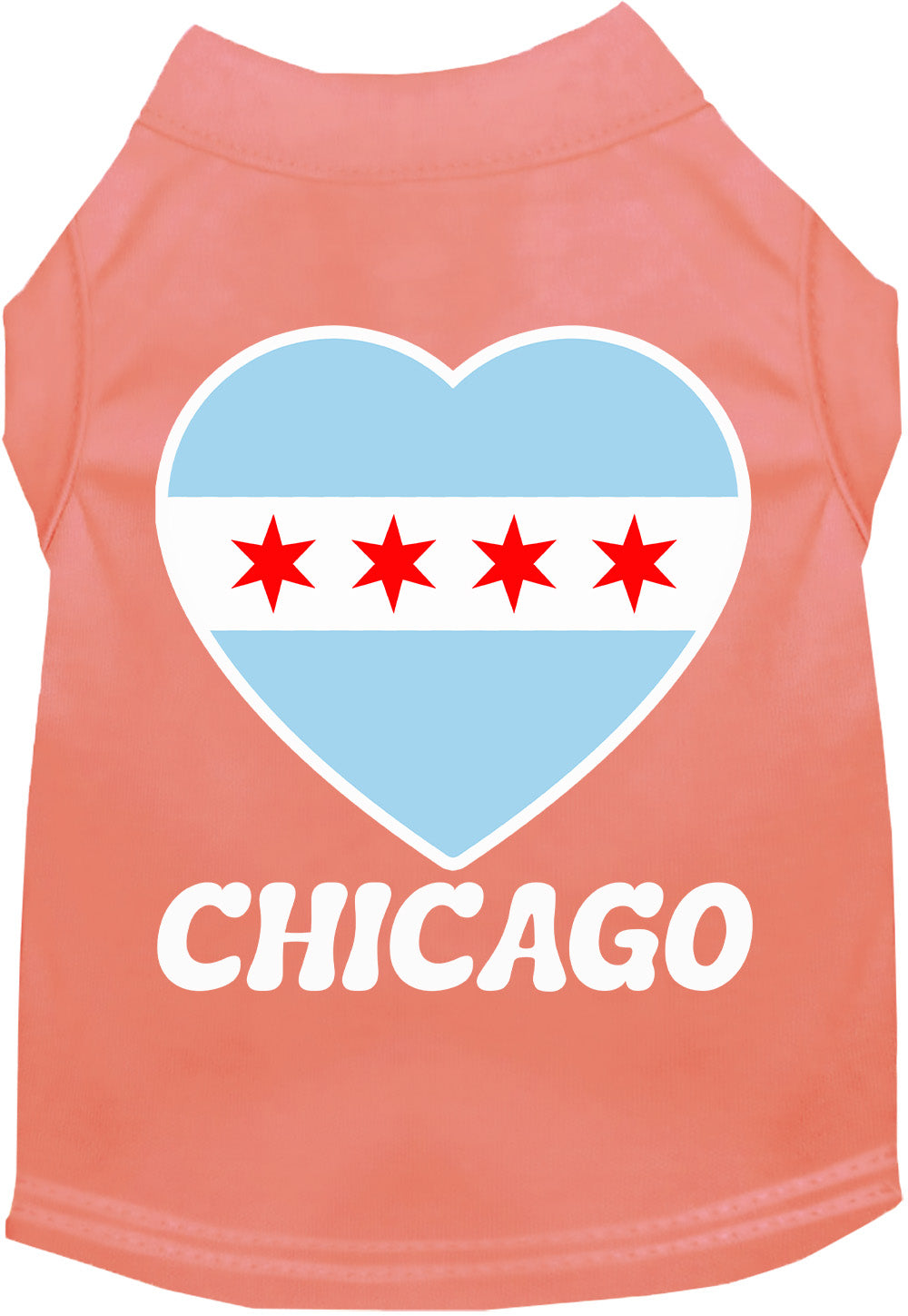 Chicago Heart Flag Pet Shirt