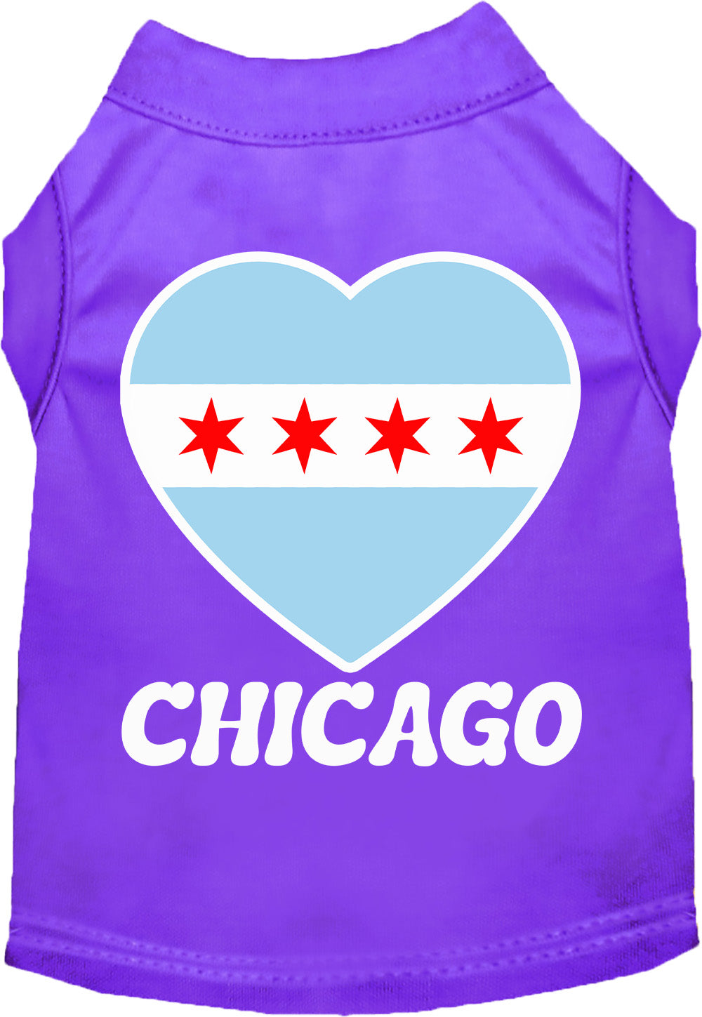 Chicago Heart Flag Pet Shirt