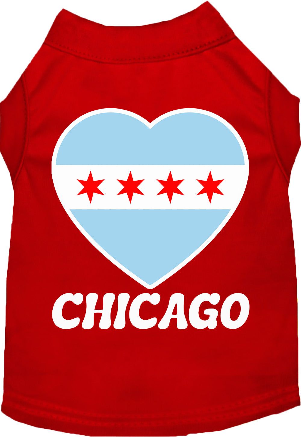 Chicago Heart Flag Pet Shirt