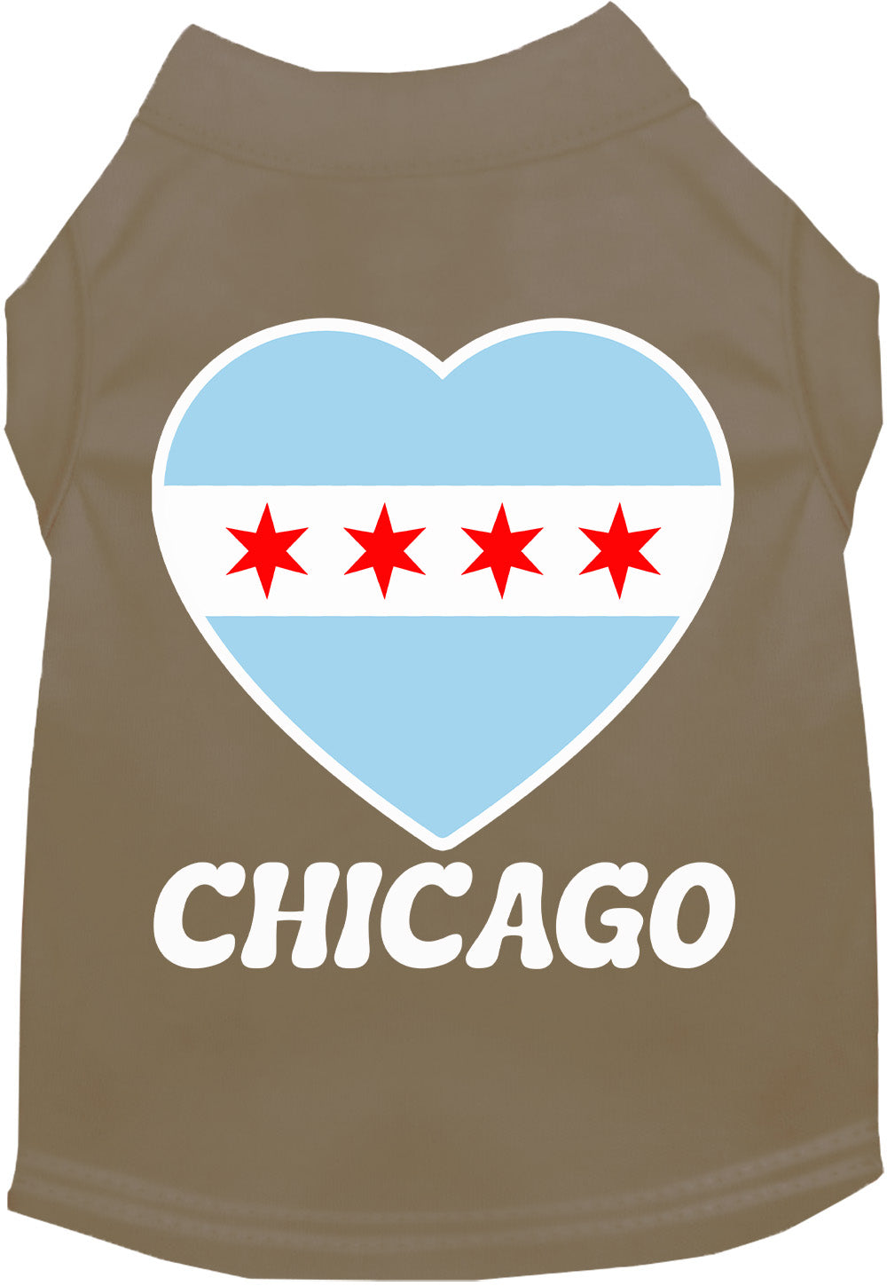 Chicago Heart Flag Pet Shirt