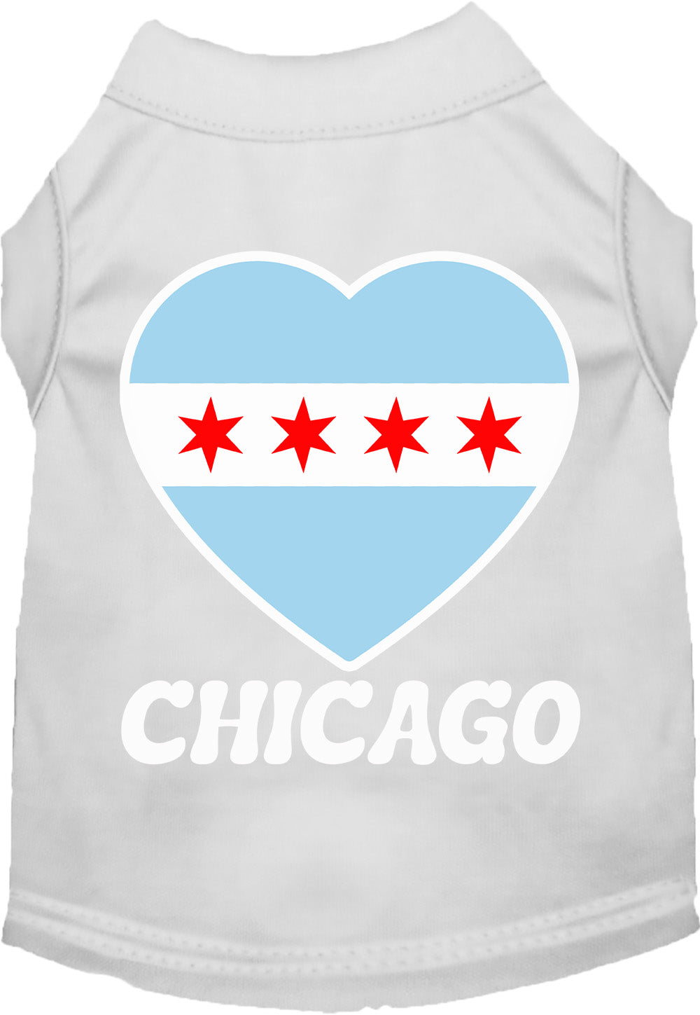 Chicago Heart Flag Pet Shirt