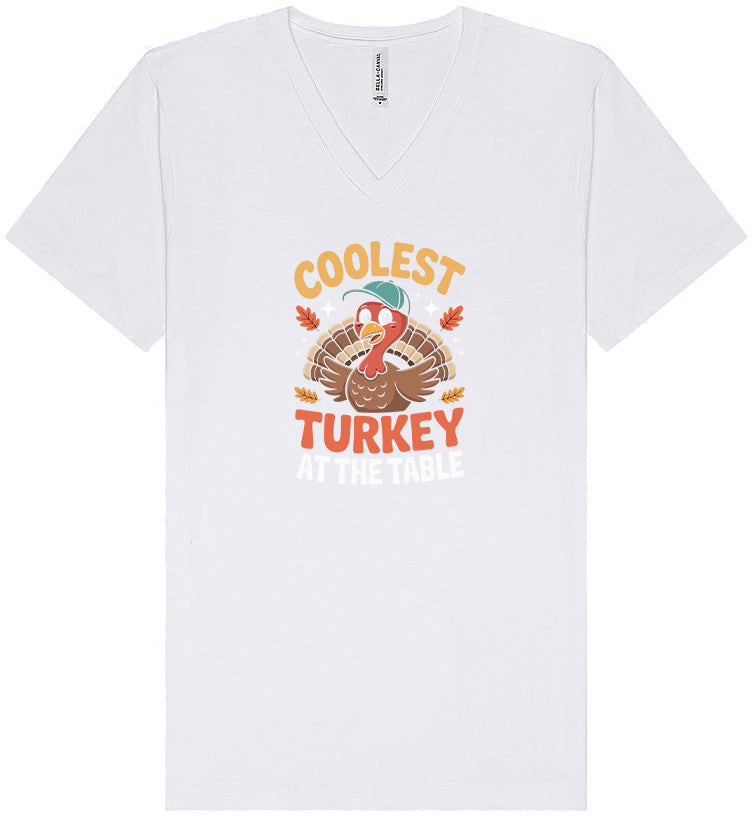 Coolest Turkey at the Table Unisex V-Neck Shirt