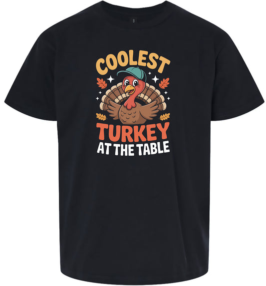 Coolest Turkey at the Table Children's Gildan Soft Shirt