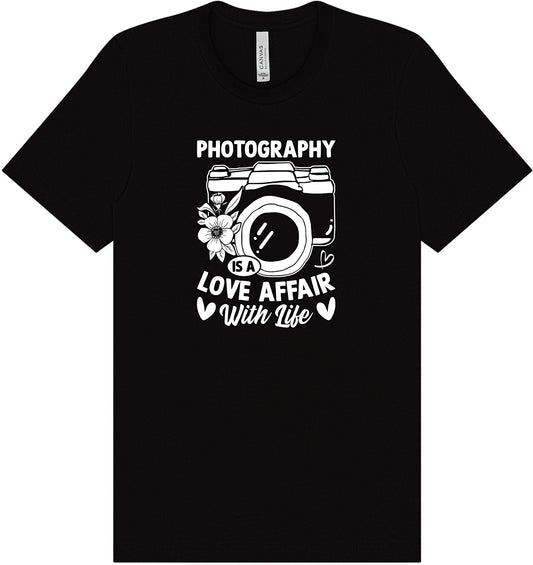 Photography is a Love Affair Adult Bella Canvas Shirt