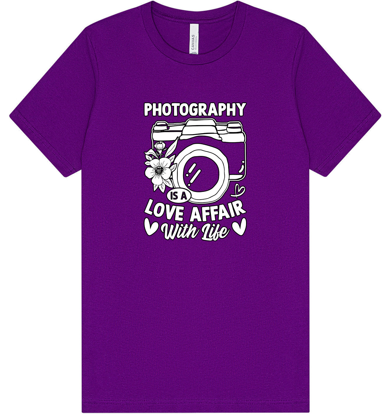 Photography is a Love Affair Adult Bella Canvas Shirt