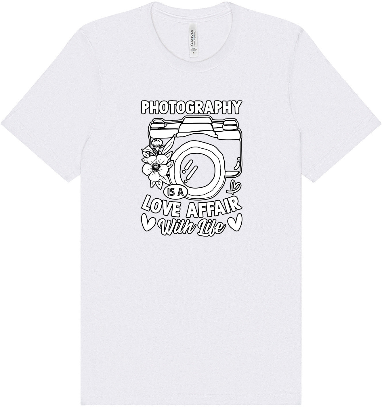 Photography is a Love Affair Adult Bella Canvas Shirt