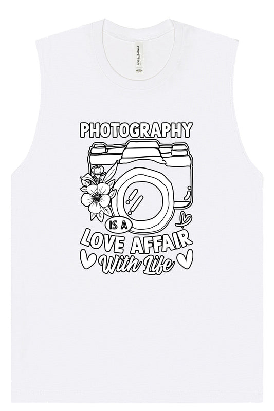 Photography is a Love Affair Muscle Tank