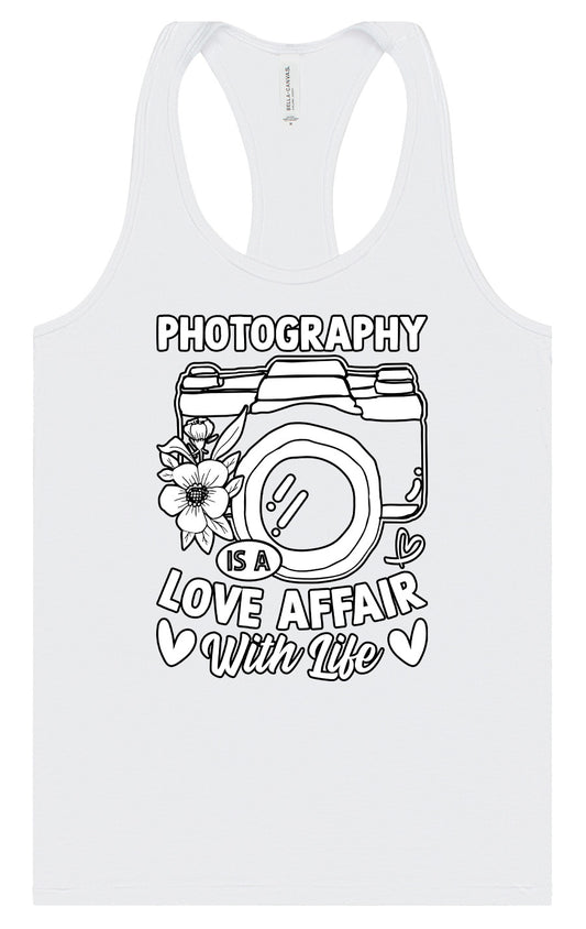 Photography is a Love Affair Women's Racerback Tank