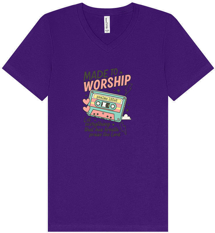 Made to Worship Unisex V-Neck Shirt