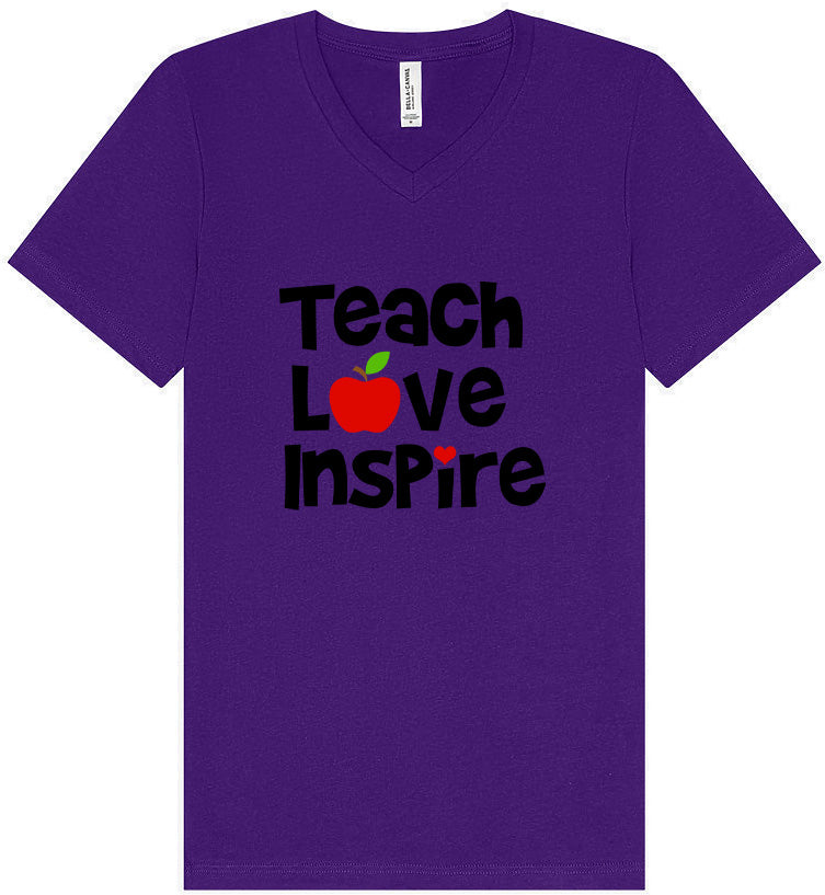 Teach Love Inspire Unisex V-Neck Shirt
