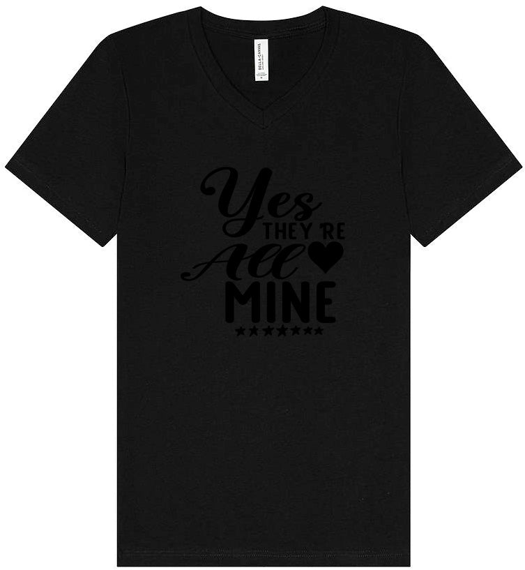 Yes They're All Mine Unisex V-Neck Shirt