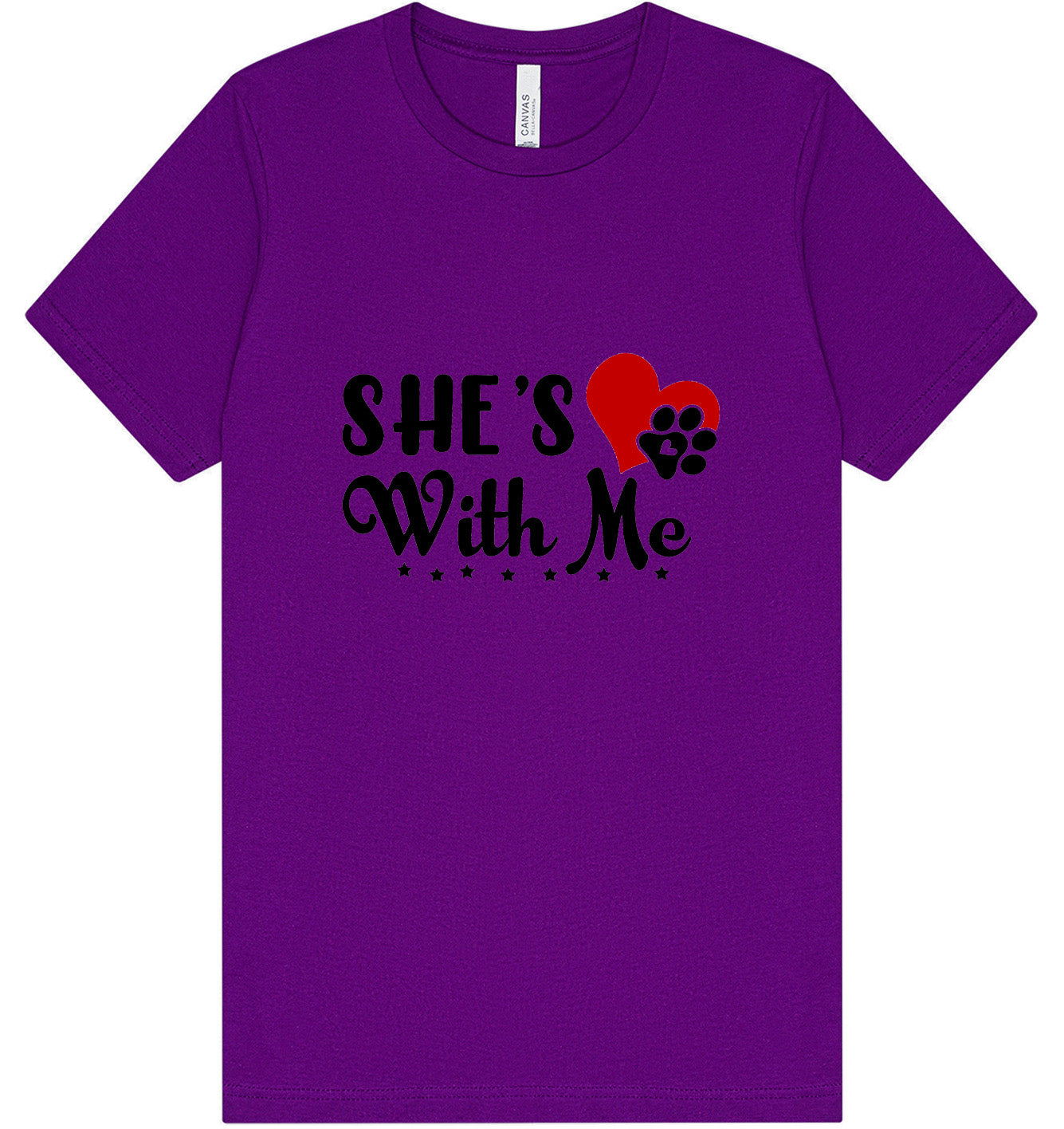 Cutesy She's With Me Adult Bella Canvas Shirt