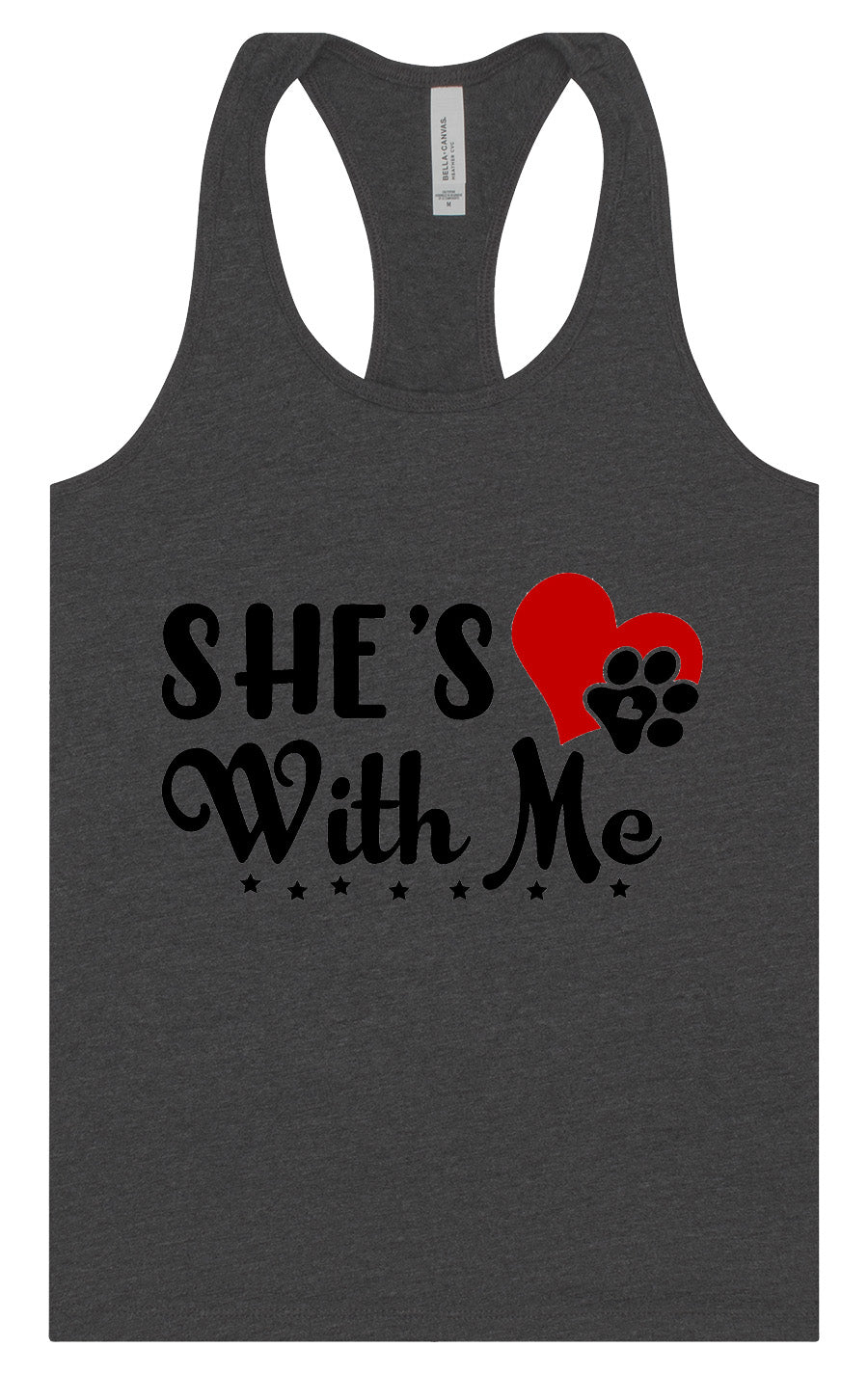 Cutesy She's With Me Women's Racerback Tank