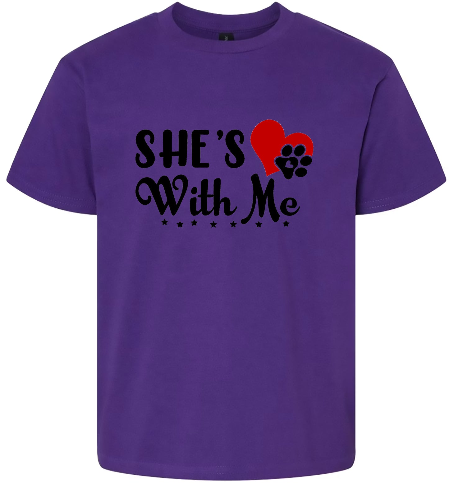 Cutesy She's With Me Children's Gildan Soft Shirt