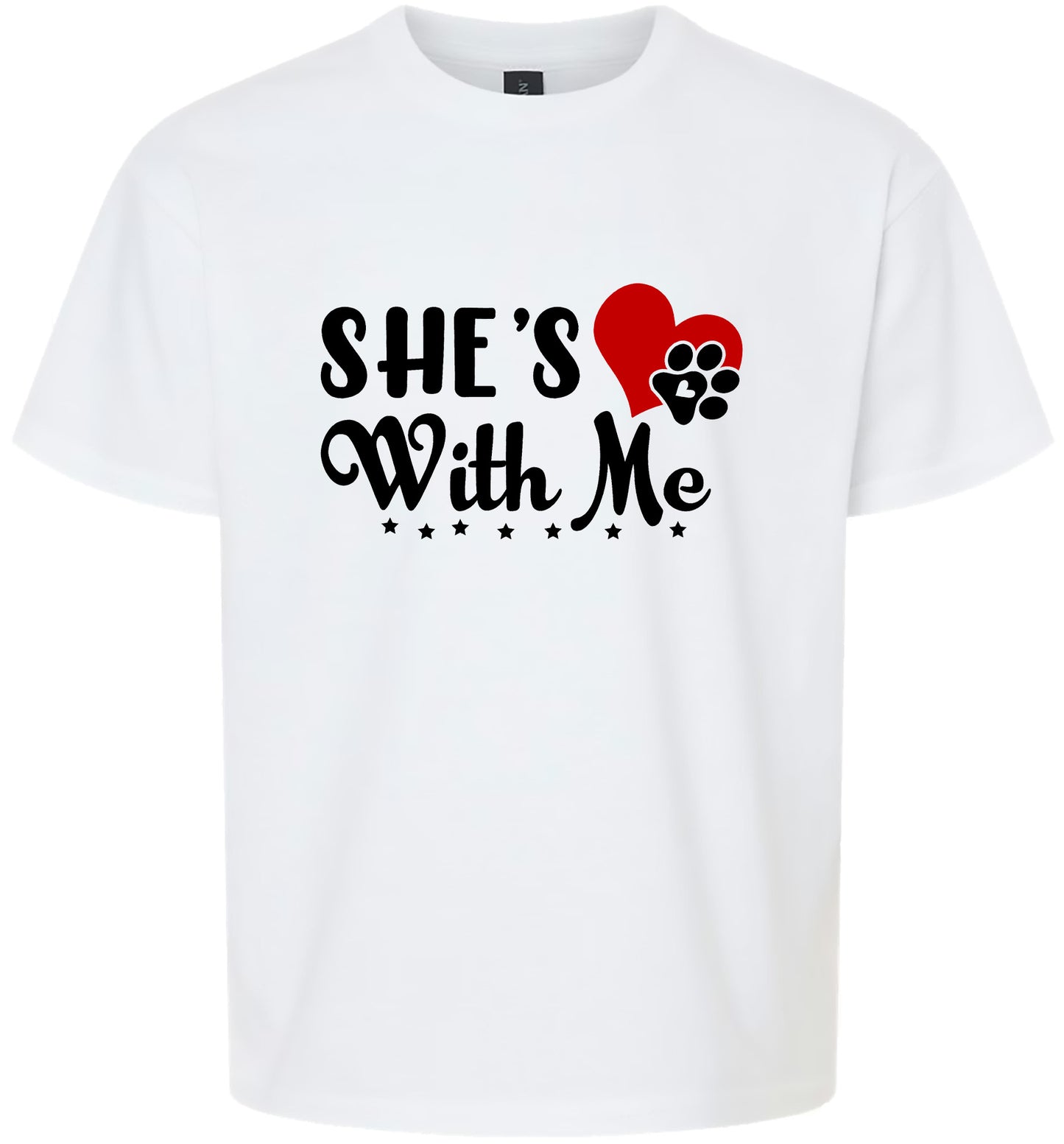 Cutesy She's With Me Children's Gildan Soft Shirt