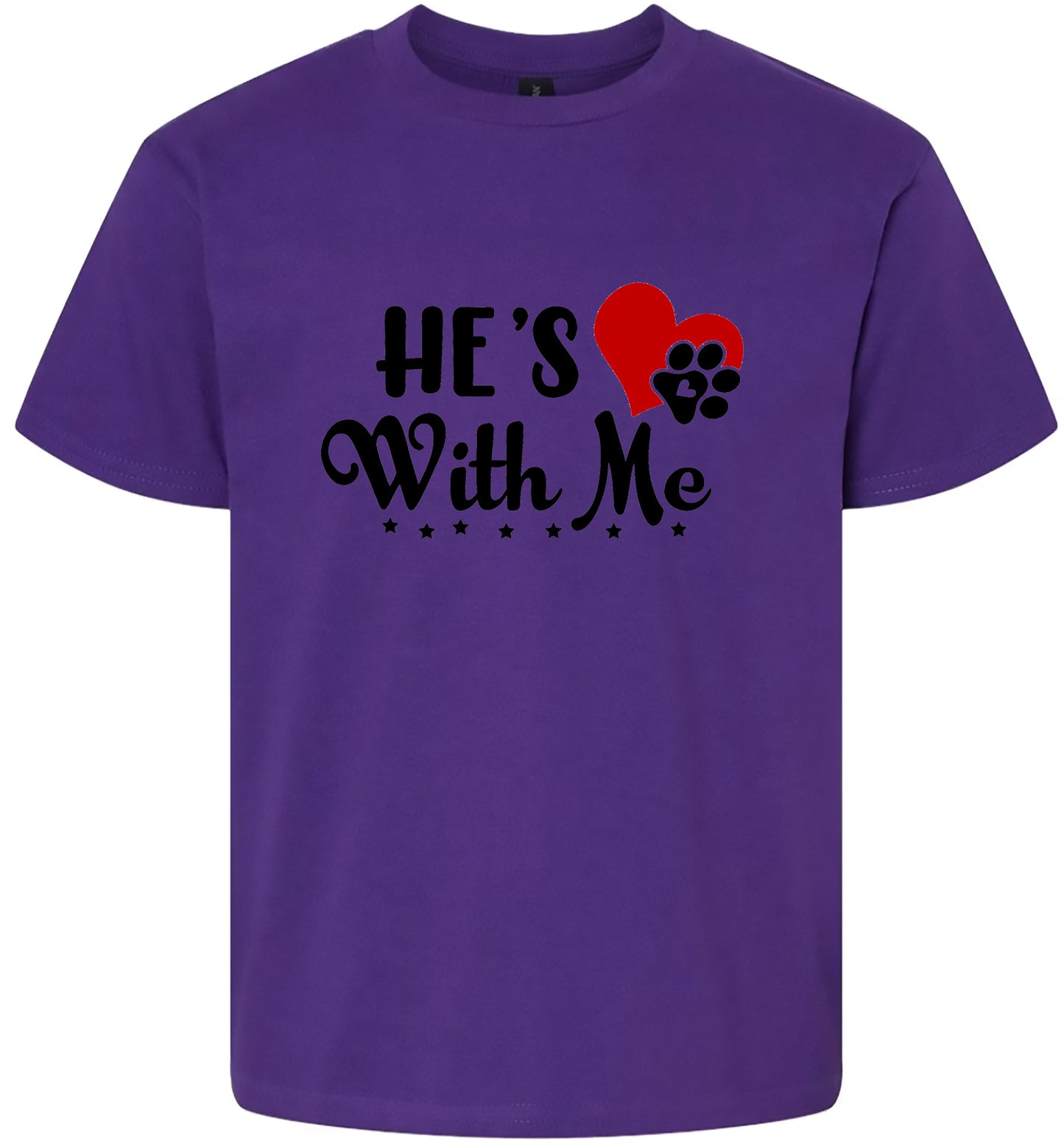 Cutesy He's With Me Children's Gildan Soft Shirt