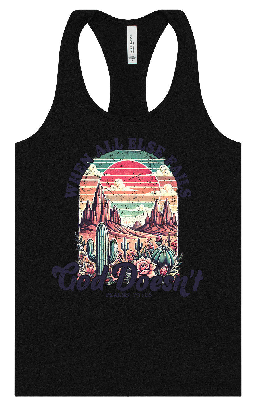 God Doesn't Fail Women's Racerback Tank
