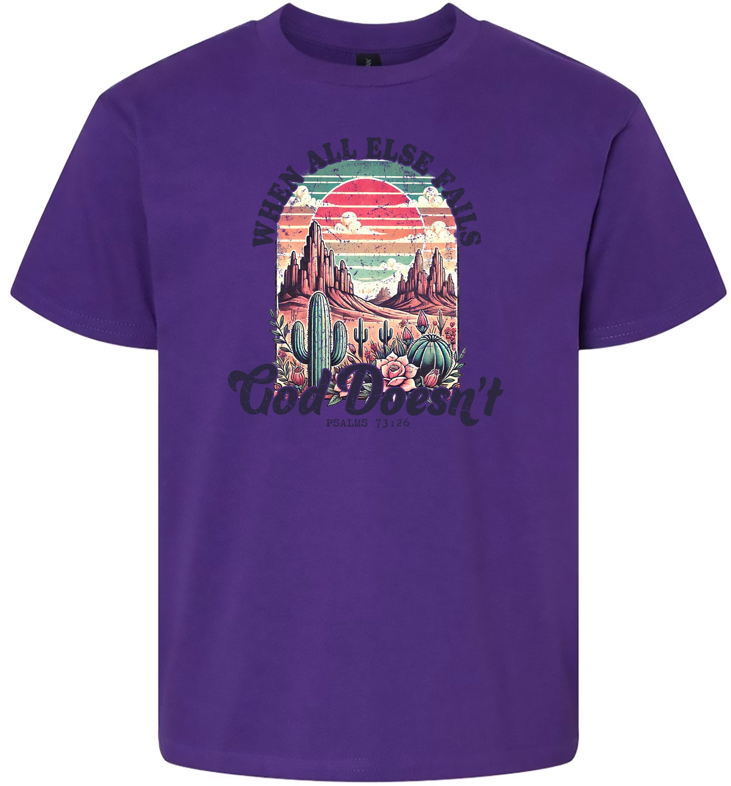 God Doesn't Fail Children's Gildan Soft Shirt