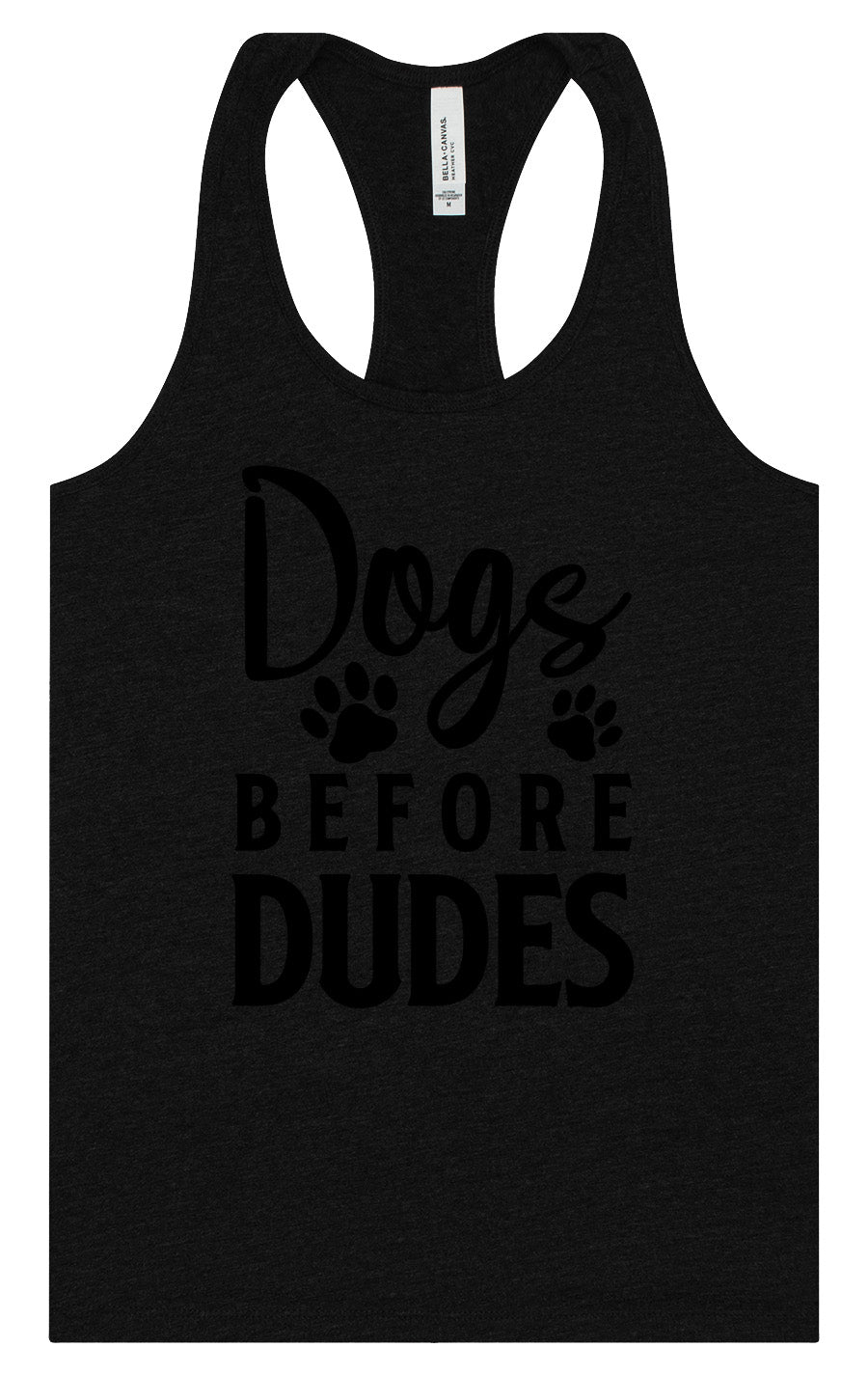 Dogs Before Dudes Women's Racerback Tank