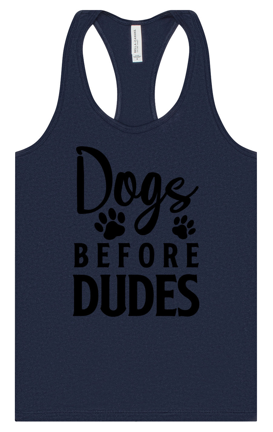 Dogs Before Dudes Women's Racerback Tank