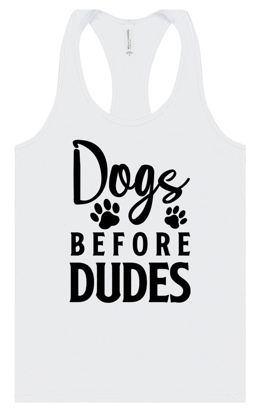 Dogs Before Dudes Women's Racerback Tank