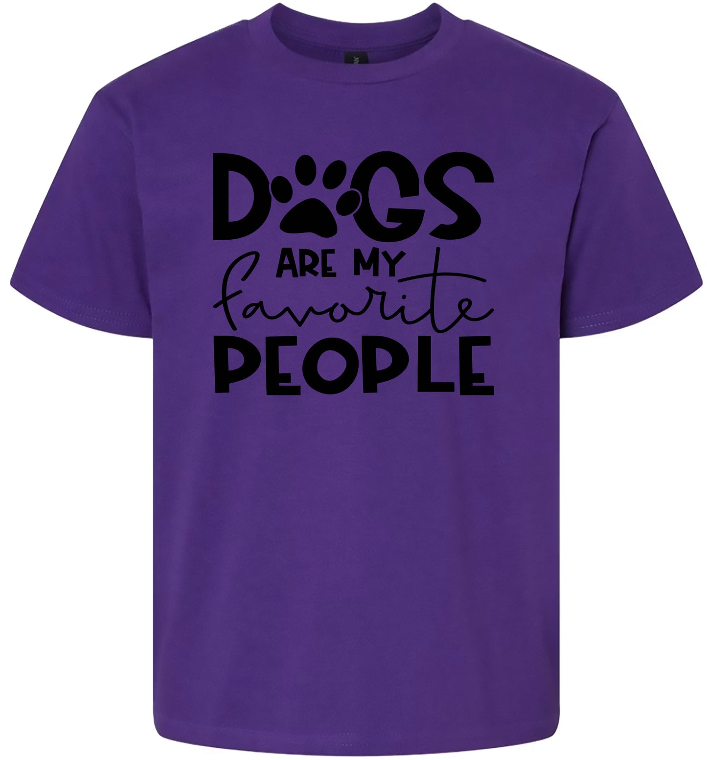 Dogs Are My Favorite People Children's Gildan Soft Shirt