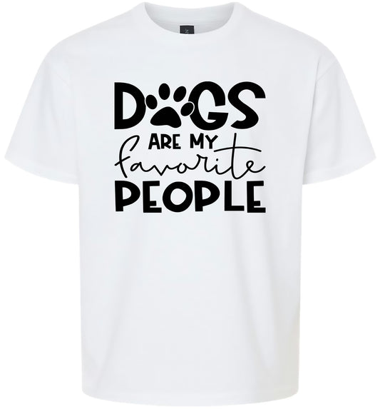 Dogs Are My Favorite People Children's Gildan Soft Shirt